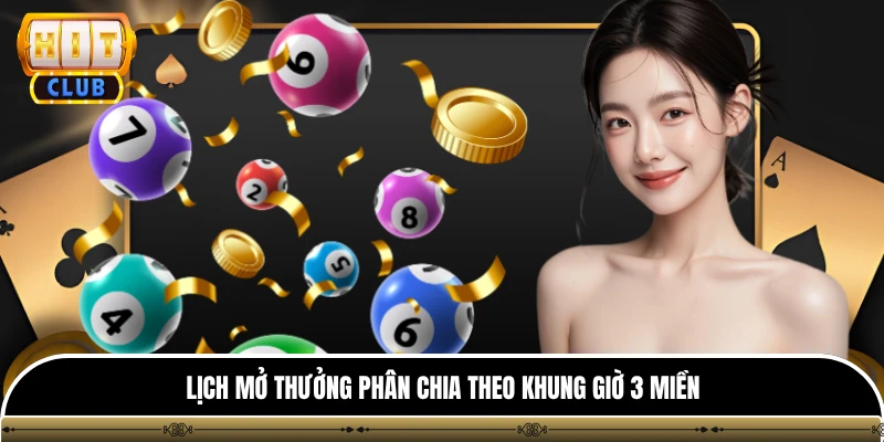 Lịch mở thưởng phân chia theo khung giờ 3 miền